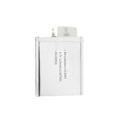 Kartu Pintar Baterai LiPo Ultra Tipis 110mAh 3.7V Baterai Masa Pakai Panjang
