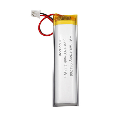 3.7V 1200mAh Paket Baterai Li-Polymer Kustom Ultra Sempit Untuk Perangkat Medis Portabel