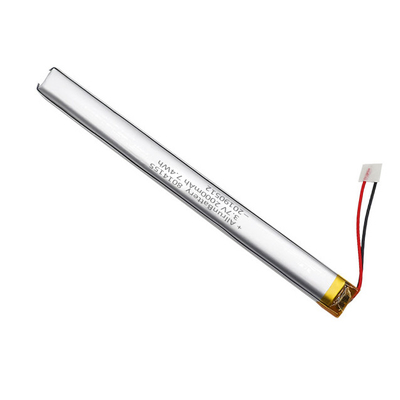 Baterai LiPo Kustom 3,7 V 2000mAh yang Andal Ultra Sempit Untuk Stik Pen Drive