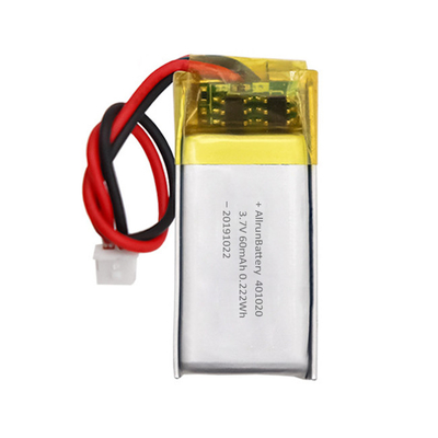 Baterai LiPo Mini Kustom Isi Ulang Ringan 3,7 V 60mAh 401020