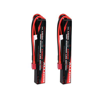 Baterai RC 100C 11.1V Li Polymer Baterai LiPo Tingkat C Tinggi 3S 1300mAh