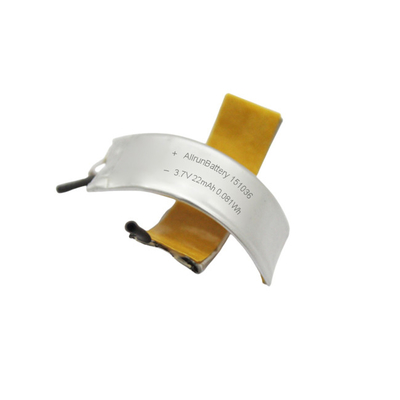 Baterai LiPo Melengkung Novel 22mAh 3.7V Li Polymer Battery Cell