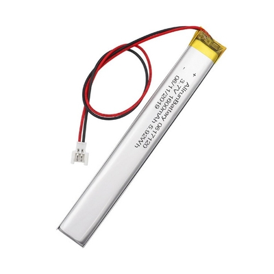 Baterai Li Polymer Kustom 3.7V 1600mAh Baterai LiPo Ultra Narrow