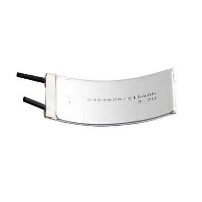 232357 Baterai LiPo Melengkung 210mAh 3.7V Baterai Lithium Khusus