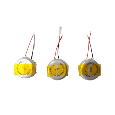 1C Baterai Li-Polymer Isi Ulang Tombol 3.7V 60mAh Penawaran Baterai LiPo