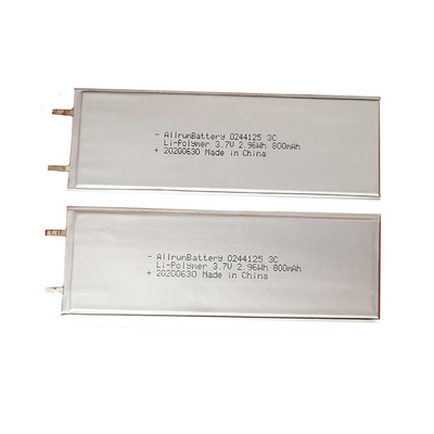 Pelepasan 3C Baterai LiPo 3,7 V 800mAh Baterai Polimer LiPo Ultra Tipis