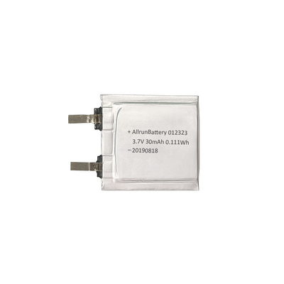 3.7V 30mAh Baterai LiPo 1mm Sel Baterai Li Polimer Ultra Tipis 012323