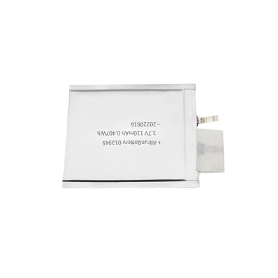 Kartu Pintar Baterai LiPo Ultra Tipis 110mAh 3.7V Baterai Masa Pakai Panjang