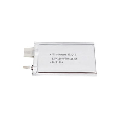 Baterai LiPo Ultra Slim 3.7V 150mAh Baterai Lithium Polymer yang dapat diisi ulang