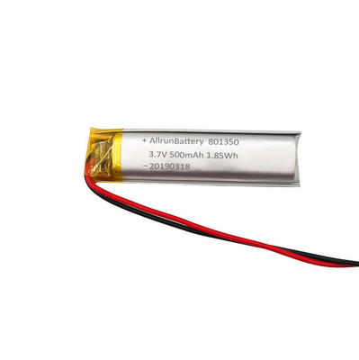 3.7V 500mAh 801350 Baterai Li Ion Kustom Ultra Sempit Untuk Pena Baca