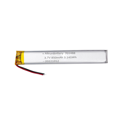 3.7V 850mAh 701488 Paket Baterai Lipo Kustom Ultra Sempit Untuk Alat Kesehatan