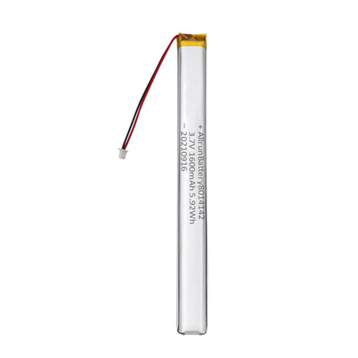 Aman 3.7V 1600mAh Baterai LiPo Kustom Baterai Li-Polymer Ultra Sempit Untuk Perekam Suara