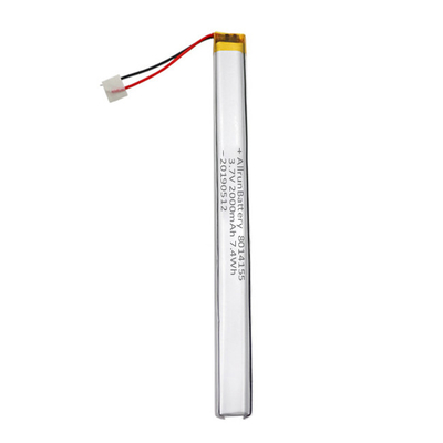 Baterai LiPo Kustom 3,7 V 2000mAh yang Andal Ultra Sempit Untuk Stik Pen Drive