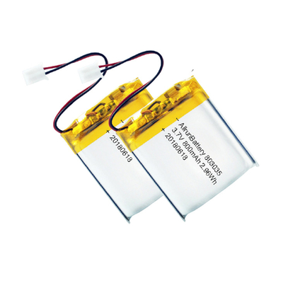 Baterai LiPo Kuat Paket Baterai Li Polymer Isi Ulang 3,7 V 800mAh