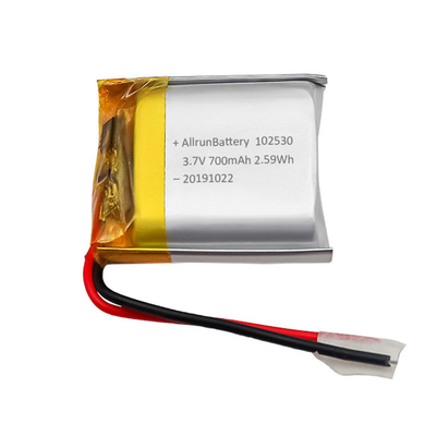 Isi Ulang Baterai LiPo Berat Ringan Kustom 3.7 V 700mAh 102530