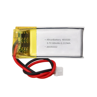 Baterai LiPo Mini Kustom Isi Ulang Ringan 3,7 V 60mAh 401020