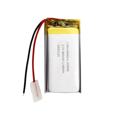 Tipis 3.7V 380mAh Baterai LiPo Baterai Isi Ulang Li Ion Kustom