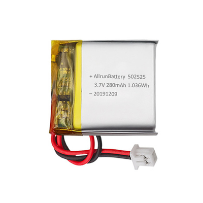 Baterai Lithium Medis Kustom Isi Ulang Baterai LiPo 3.7V 280mAh