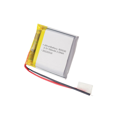 Baterai Lithium Medis Kuat Isi Ulang Baterai LiPo 3,7 V 700mAh