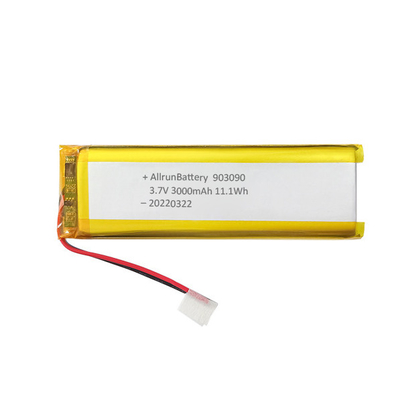 Baterai Lithium Polymer Kustom Isi Ulang 3,7 V 3000mAh 903090