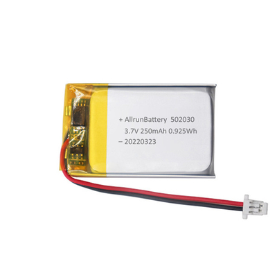 Tipis 3,7 V 250mAh Baterai LiPo Persegi Panjang Baterai Isi Ulang Lithium Polymer