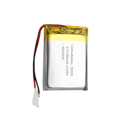 Baterai Polimer Lithium Sel Tunggal 3,7 V 600mAh Baterai LiPo