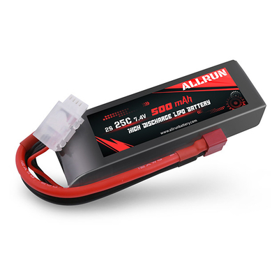 25C 2S 500mAh 7.4V Paket Baterai LiPo Debit Tinggi Untuk Perkakas Listrik