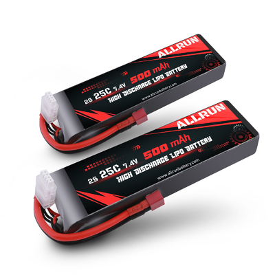 25C 2S 500mAh 7.4V Paket Baterai LiPo Debit Tinggi Untuk Perkakas Listrik