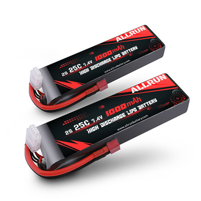 1000mAh 2S Baterai LiPo Debit Tinggi 25C 7.4V Li Polymer Battery Pack