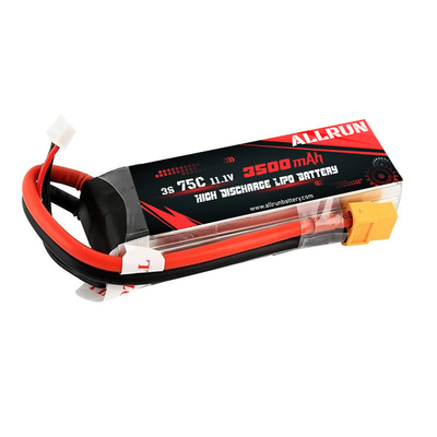 3S 3500mAh 11.1 V Paket Baterai LiPo Debit Tinggi Baterai 75C Li Polymer
