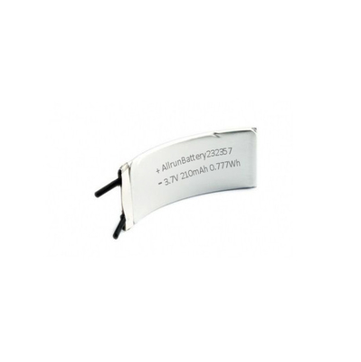 1C 3.7 V LiPo Baterai Isi Ulang 210mAh Baterai Lithium Polymer Melengkung
