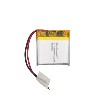 Baterai Ringan 3,7 V 250mAh LiPo Baterai Isi Ulang Persegi Lithium Ion Polymer