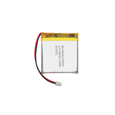 Baterai LiPo Persegi 400mAh 1C 3.7 V Li Baterai Isi Ulang Polimer