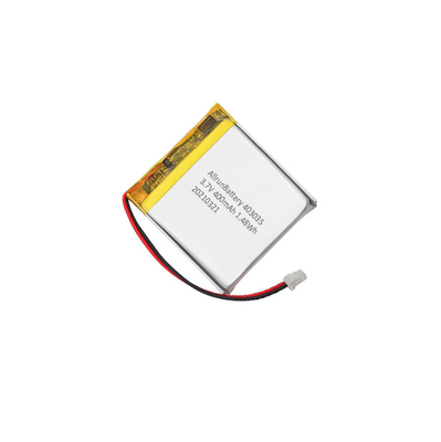 Baterai LiPo Persegi 400mAh 1C 3.7 V Li Baterai Isi Ulang Polimer