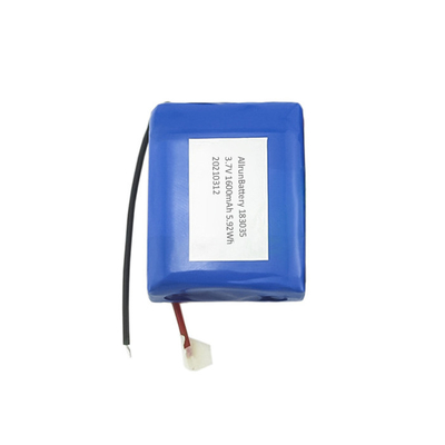 Paket Baterai Lithium Kustom 183035 Baterai Li Ion 3.7 V 1600mah