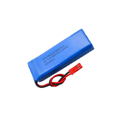 Baterai Lithium Medis 5C 2S1P 7.4 V 800mAh Paket Baterai LiPo