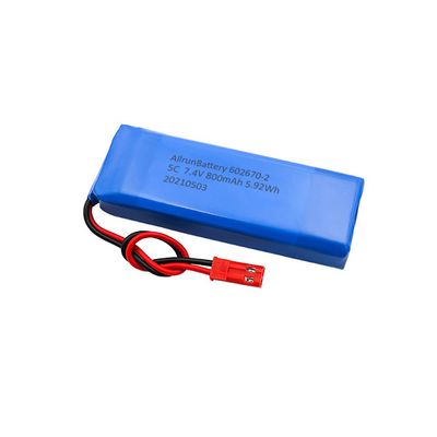 Baterai Lithium Medis 5C 2S1P 7.4 V 800mAh Paket Baterai LiPo