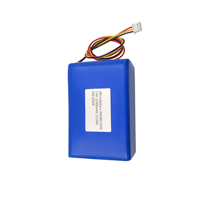 2S3P Light Li Ion Polymer Battery Pack Baterai LiPo 7.4V 15000mAh