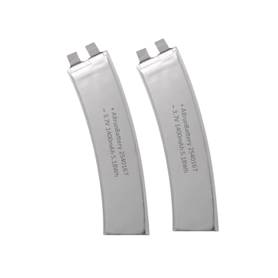 Tipis 3,7 V 1400mAh Kustom Bentuk Baterai Lithium Polymer 2540167