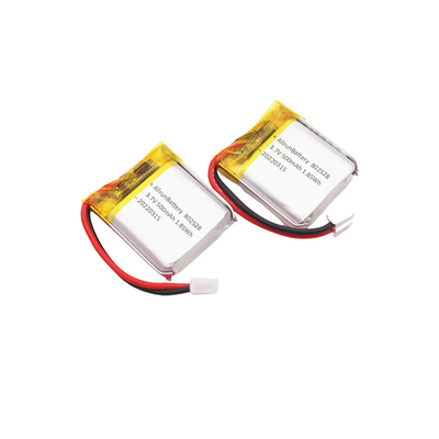 Baterai Berbentuk Persegi Panjang Ringan Baterai Portabel 3,7 V LiPo 500mAh