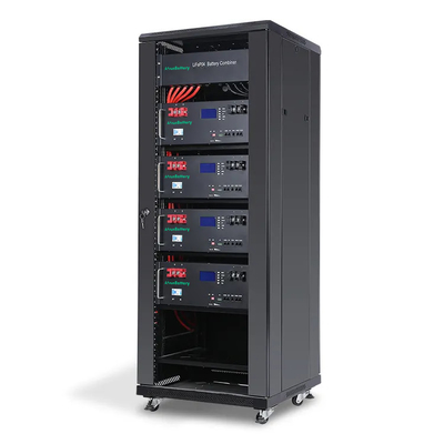 Stackable Module Server Rack Rak Baterai LiFePO4 Dipasang Untuk Sistem Tenaga Surya Off Grid