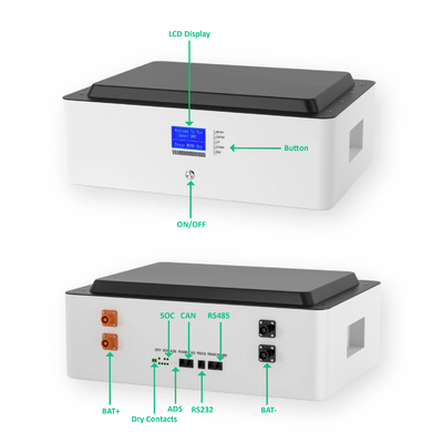 51.2V 100Ah 5KWh Rack Mounted Battery 6000 Kali Untuk Sistem Energi Surya